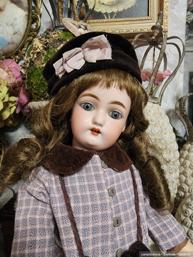 Редкая антикварная куколка Хандверк молд 189, рост 37 см (фото 2)