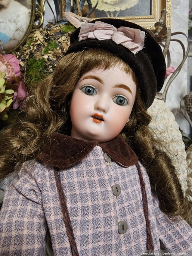 Редкая антикварная куколка Хандверк молд 189, рост 37 см (фото 3)