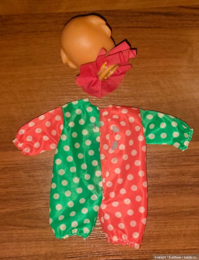 Кукла ГДР клоун голова запчасть (фото 2)