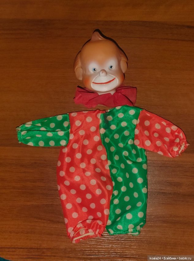 Кукла ГДР клоун голова запчасть