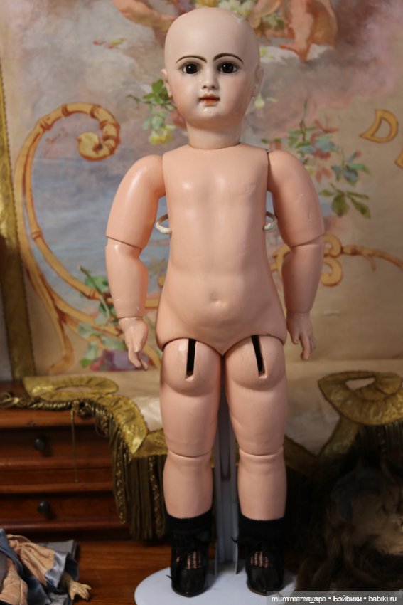 Антикварная француженка Commissioned Bebe Jumeau B 12 R рост 70 см (фото 4)