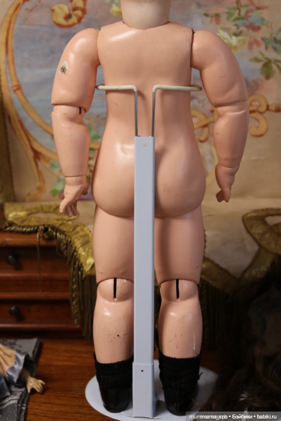 Антикварная француженка Commissioned Bebe Jumeau B 12 R рост 70 см (фото 6)