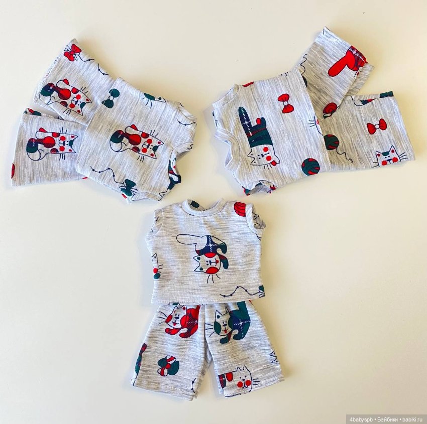 Комплект одежды (футболка и шорты) для куклы 32см PaolaReina