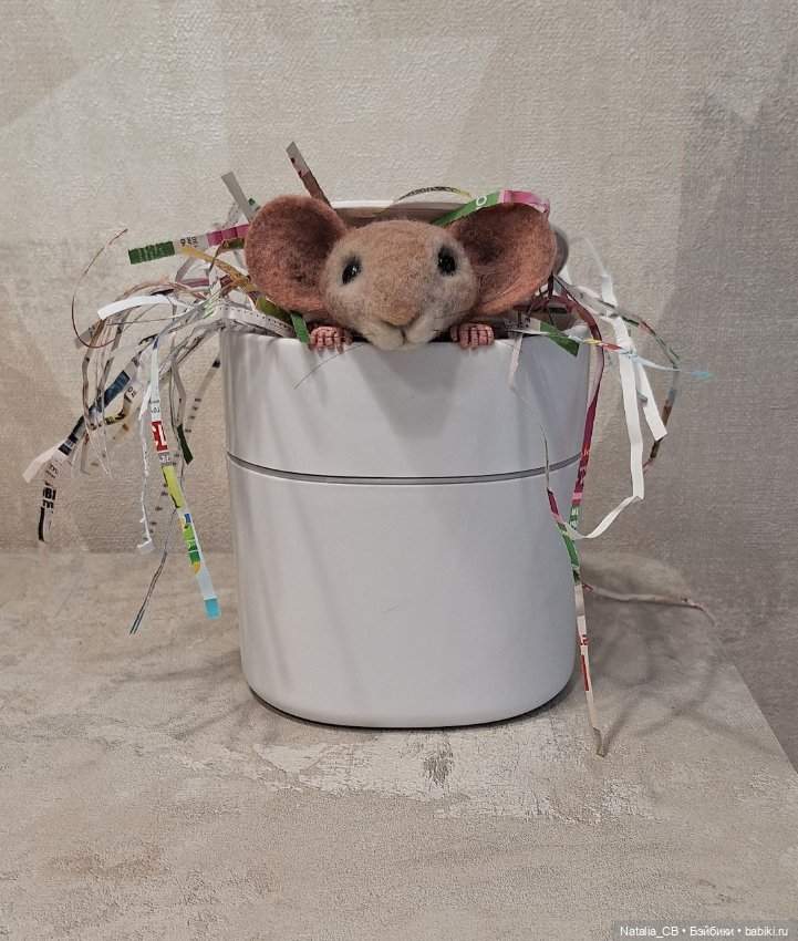 Мышка в ведре — Авторские игрушки (фото 2)