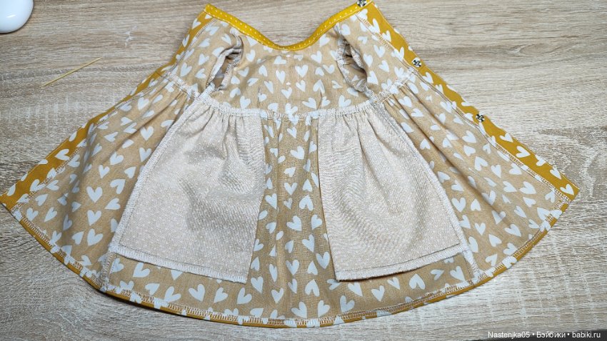 Одежда для Готц 50 см, платье горчичное (фото 6)