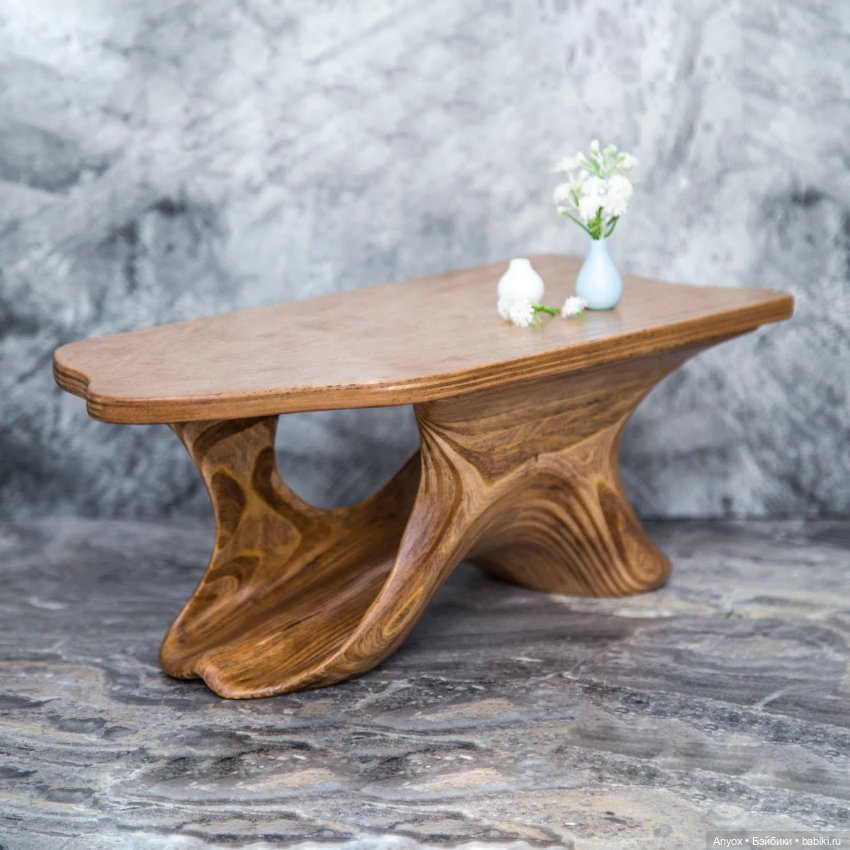 Деревянный стол для 1/6 кукол (барби, фр итд) - ручная работа (фото 6)