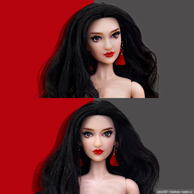 Шарнирная китайская кукла (брюнетка, азиатка) - размер Барби, Момоко (фото 6)