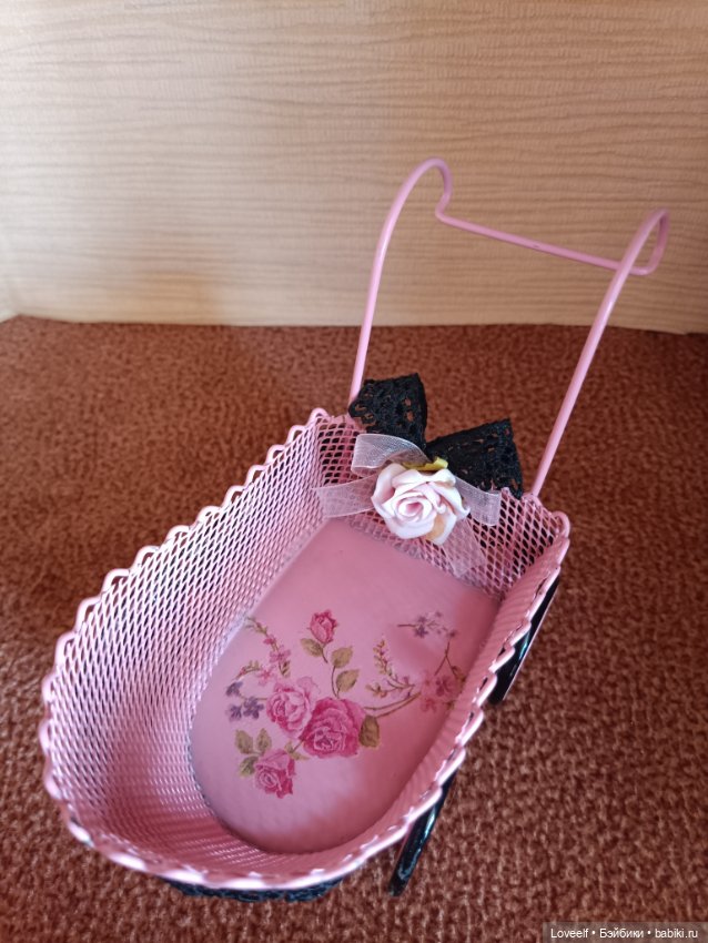 Винтажная тележка для кукольных пупсов (фото 7)