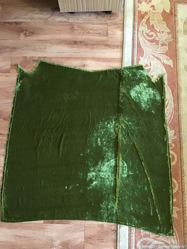 Большой кусок антикварного шелкового бархата , натуральная ткань , оливковый цвет (фото 5)