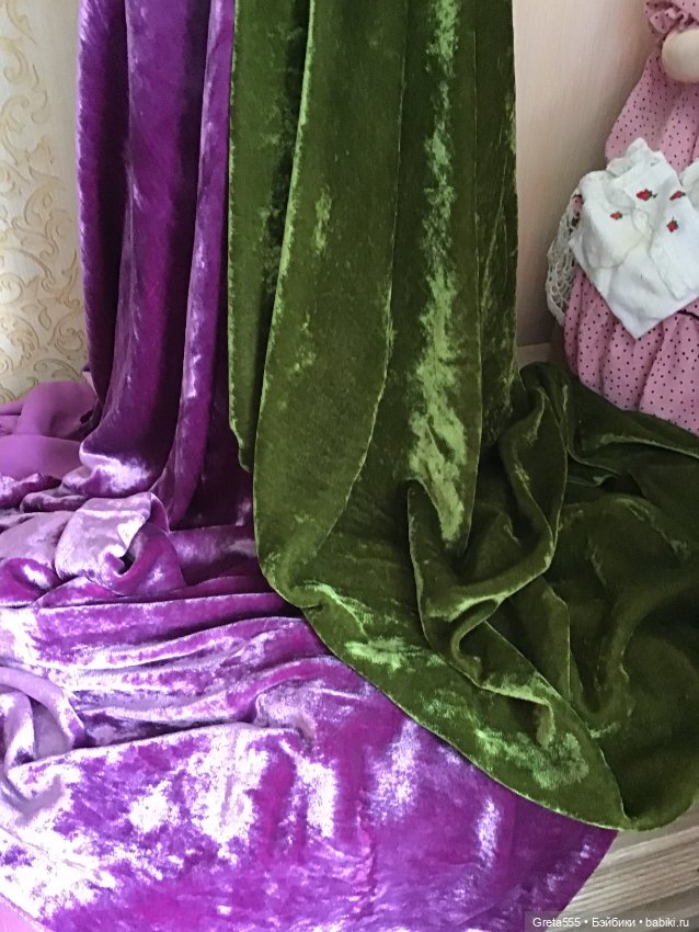 Большой кусок антикварного шелкового бархата , натуральная ткань , оливковый цвет (фото 7)