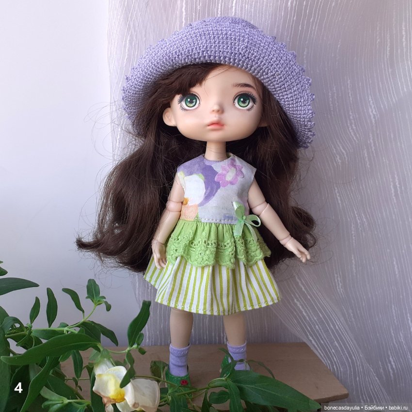 Летние нарядные комплекты для кукол Xiaomi Monst Doll Монст Платье Шляпа (фото 5)