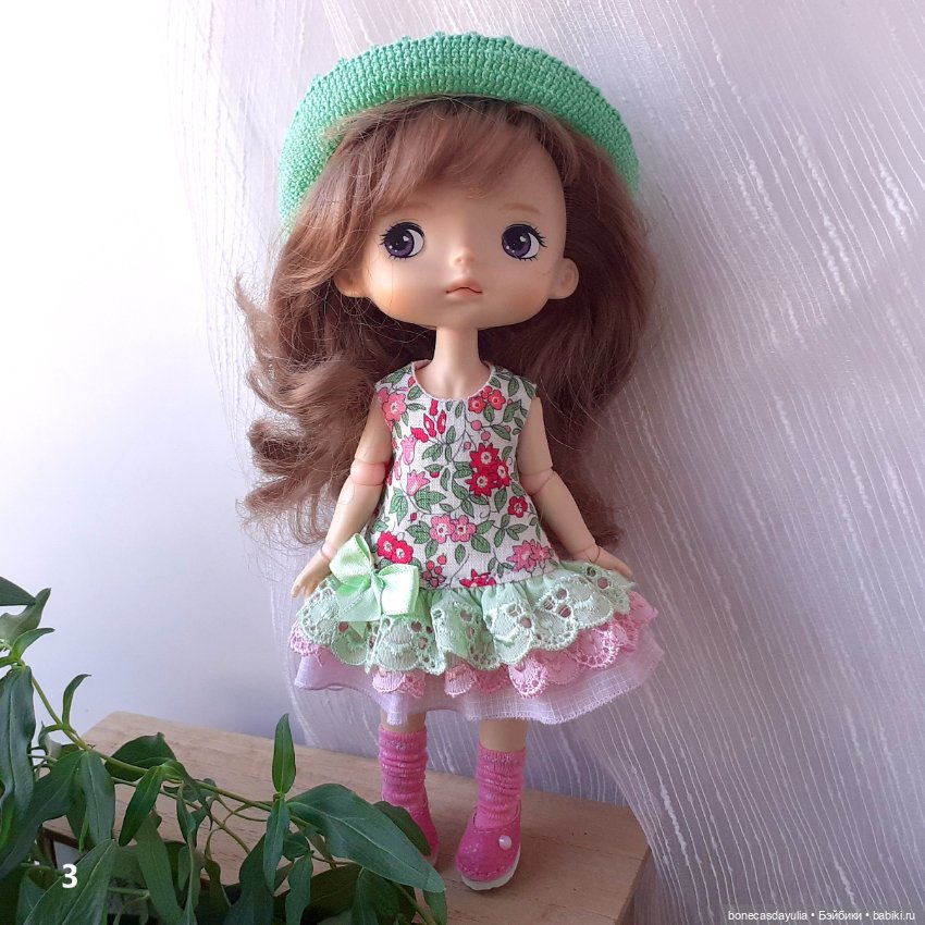 Летние нарядные комплекты для кукол Xiaomi Monst Doll Монст Платье Шляпа (фото 3)