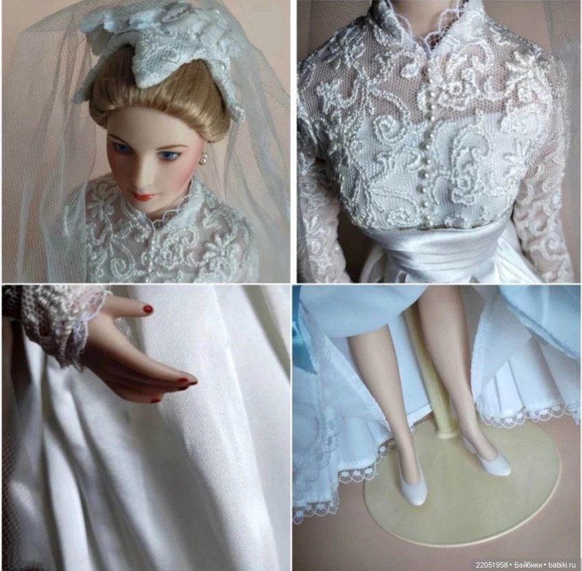 Кукла фарфоровая Грейс Келли Franklin Mint 42см (фото 7)