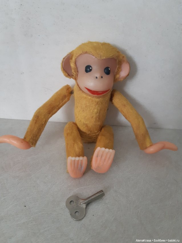 Обезьянка СССР заводная — Винтажные куклы и игрушки детства (фото 3)