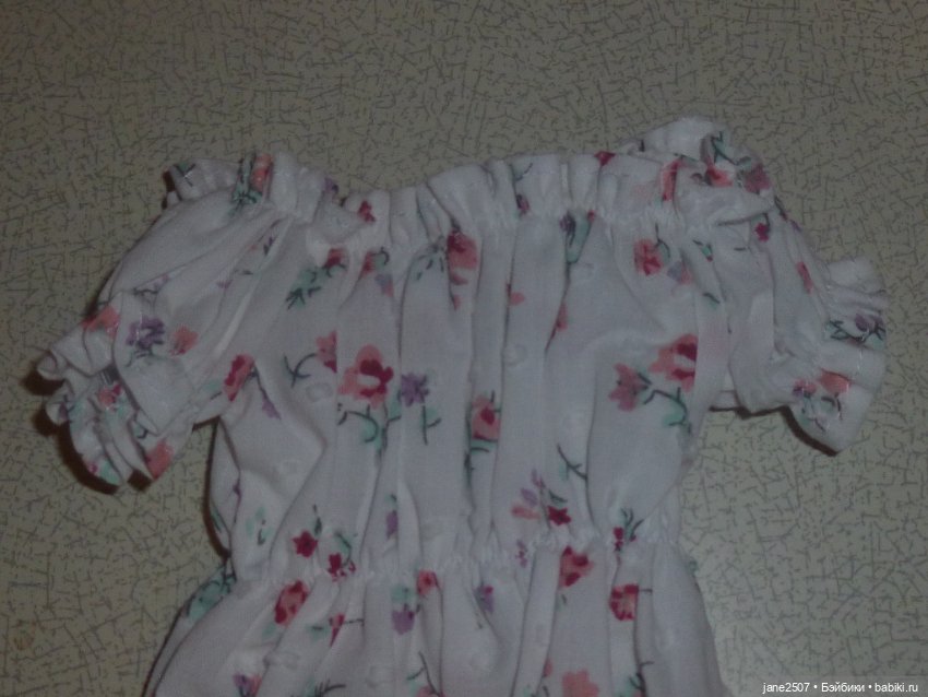 Цветочное платье для кукол 60 см новое (для BJD SD и кукол формата 1/3) белое (фото 4)