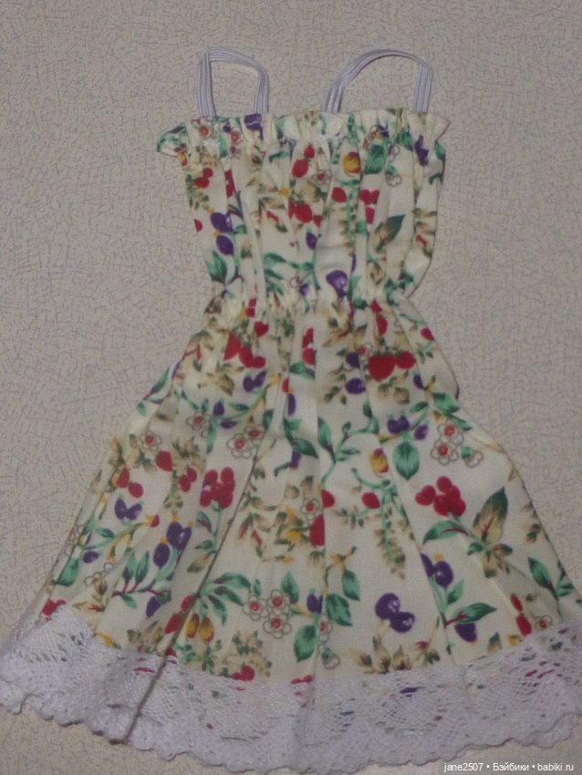 Цветочное платье для кукол 60 см новое (для BJD SD и кукол формата 1/3) светлое