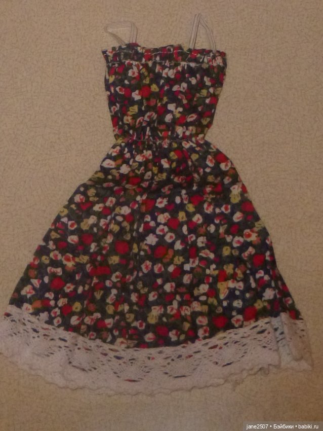 Цветочное платье для кукол 60 см новое (для BJD SD и кукол формата 1/3) темное (фото 3)