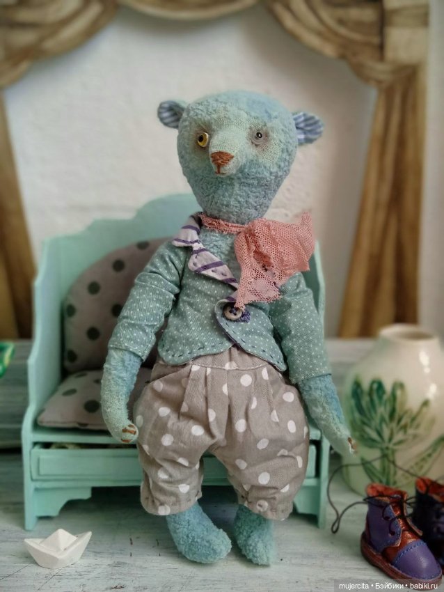 Мишка тедди Бонифаций — Авторские игрушки (фото 5)