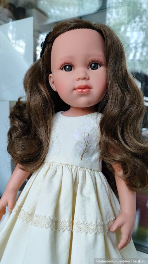 Одежда для Llorens 42 см, платье цвета шампань (фото 5)