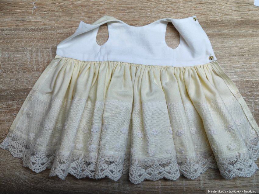 Одежда для Llorens 42 см, платье цвета шампань (фото 6)