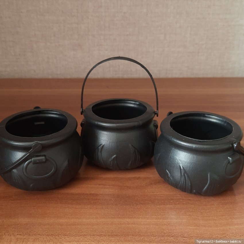 Горшочки для хэллоуина — Миниатюра для кукол