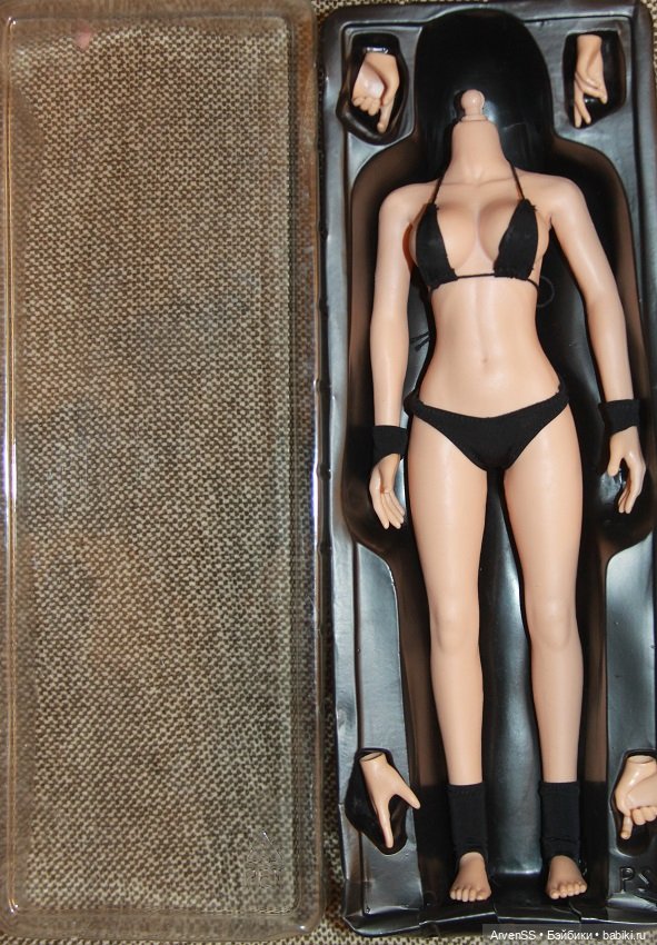 Женское силиконовое тело с пластиковым "скелетом" для экшен голов