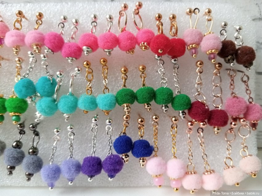 Серьги для Барби Поппи Ню фейс интегрити украшения Момоко сережки шарики пушистые