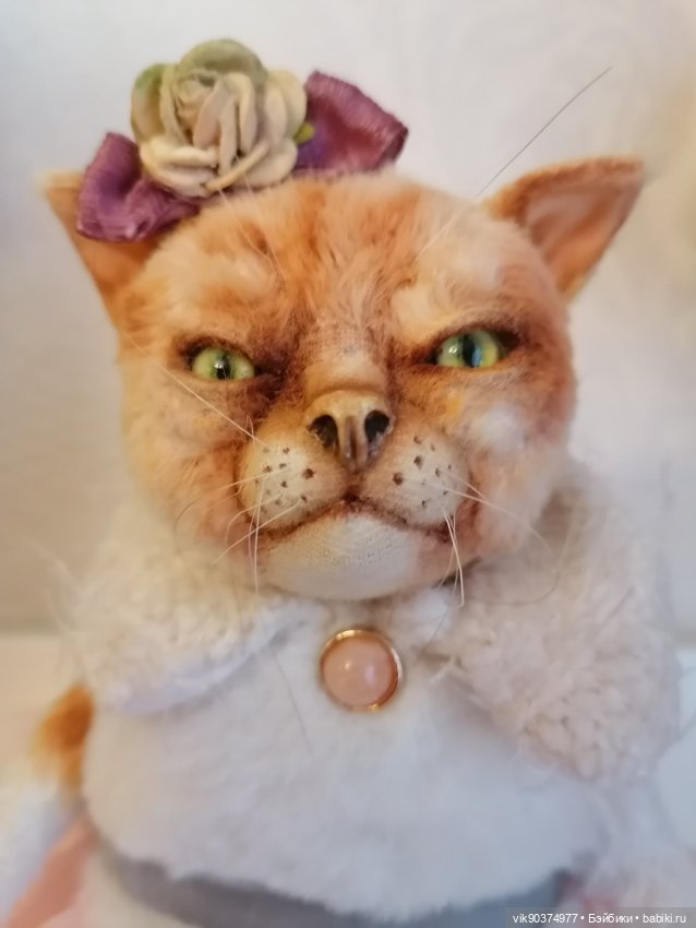 Серьезная кошечкаТедди — Авторские игрушки