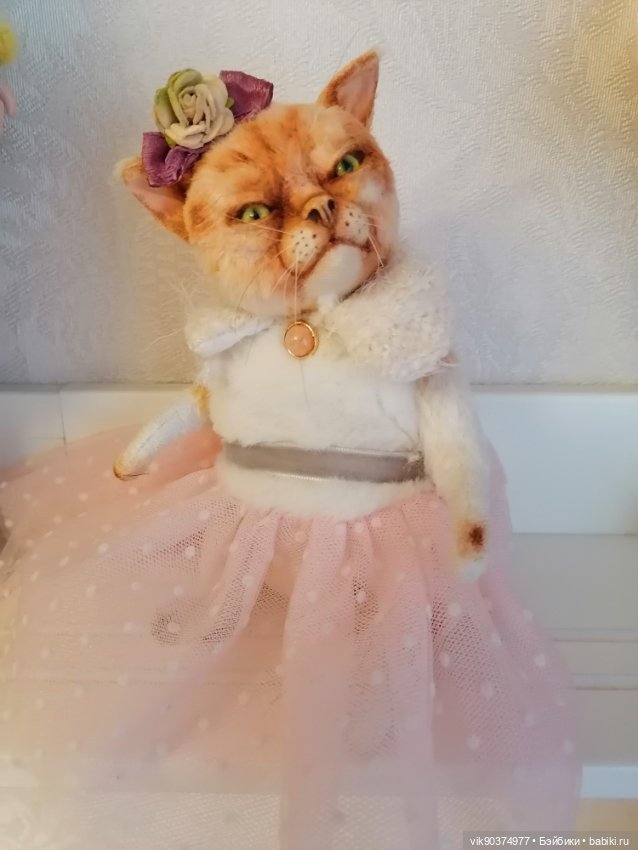 Серьезная кошечкаТедди — Авторские игрушки