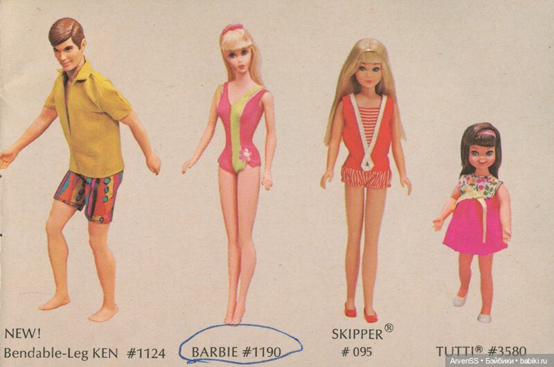 Голова винтажной 1969 Tutti от Маттел (фото 10)