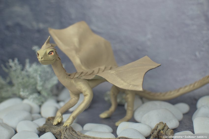 Золотистый дракончик — Авторские игрушки (фото 8)