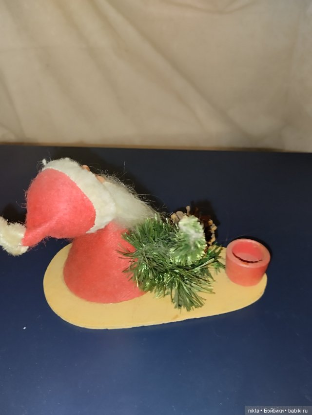 Ёлочная игрушка ГДР Подсвечник под елку (фото 3)