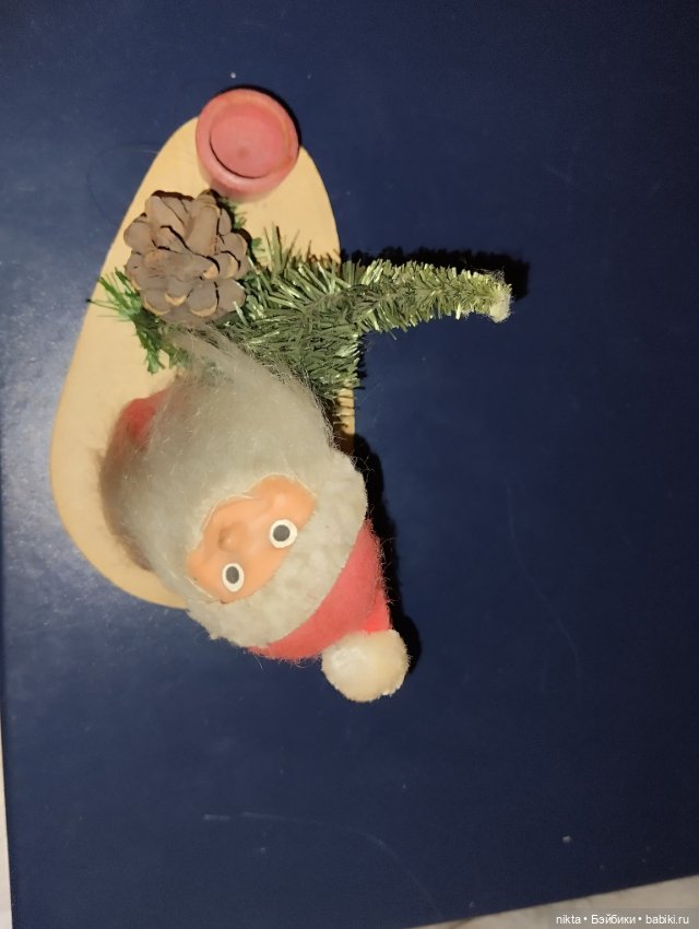 Ёлочная игрушка ГДР Подсвечник под елку (фото 6)