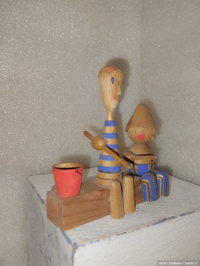 Деревянная игрушка СССР Рыбачки (фото 3)
