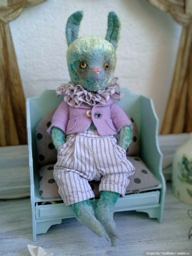 Зайчик тедди Дэвид — Авторские игрушки (фото 3)