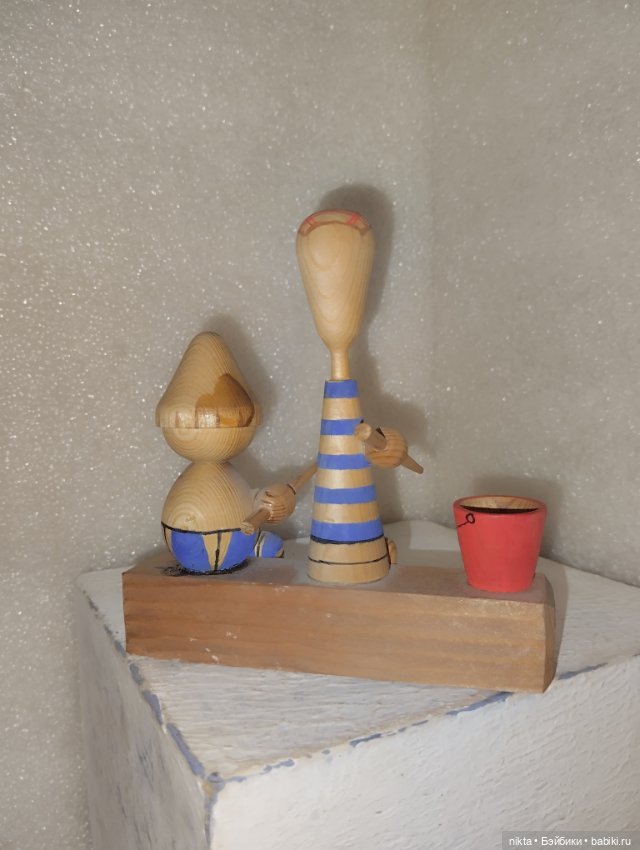 Деревянная игрушка СССР Рыбачки (фото 4)
