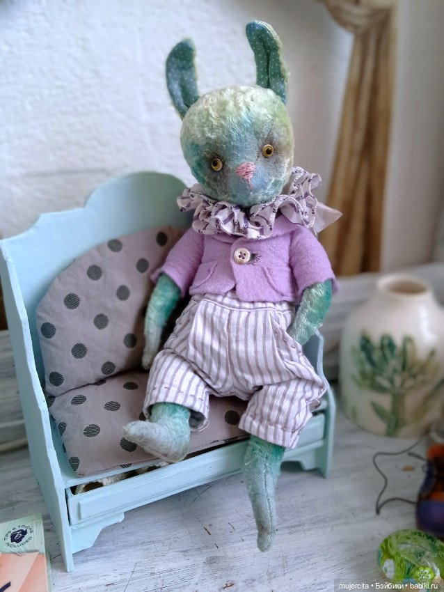 Зайчик тедди Дэвид — Авторские игрушки