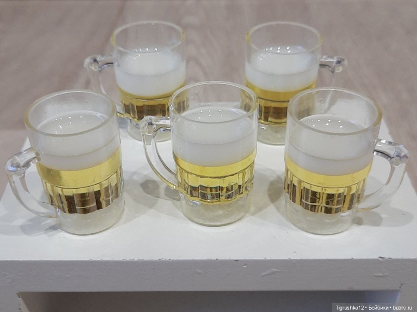 Кружки с пивом — Миниатюра для кукол (фото 2)