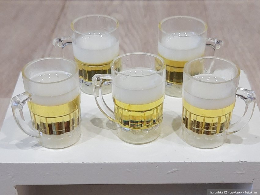 Кружки с пивом — Миниатюра для кукол