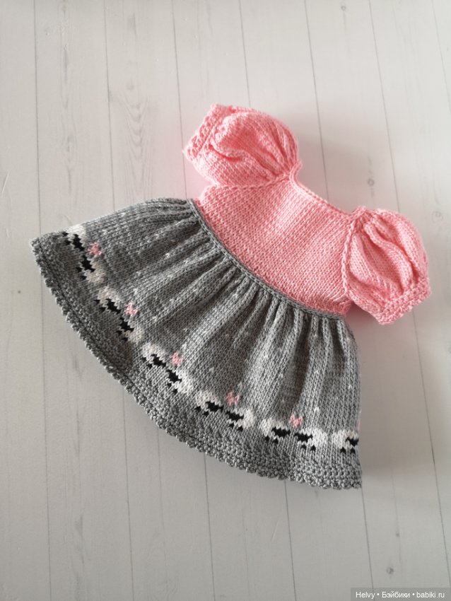 Платье с овечками для куклы Паола Рейна (Paola Reina) (фото 4)