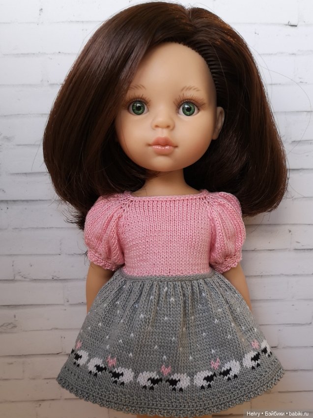 Платье с овечками для куклы Паола Рейна (Paola Reina) (фото 2)