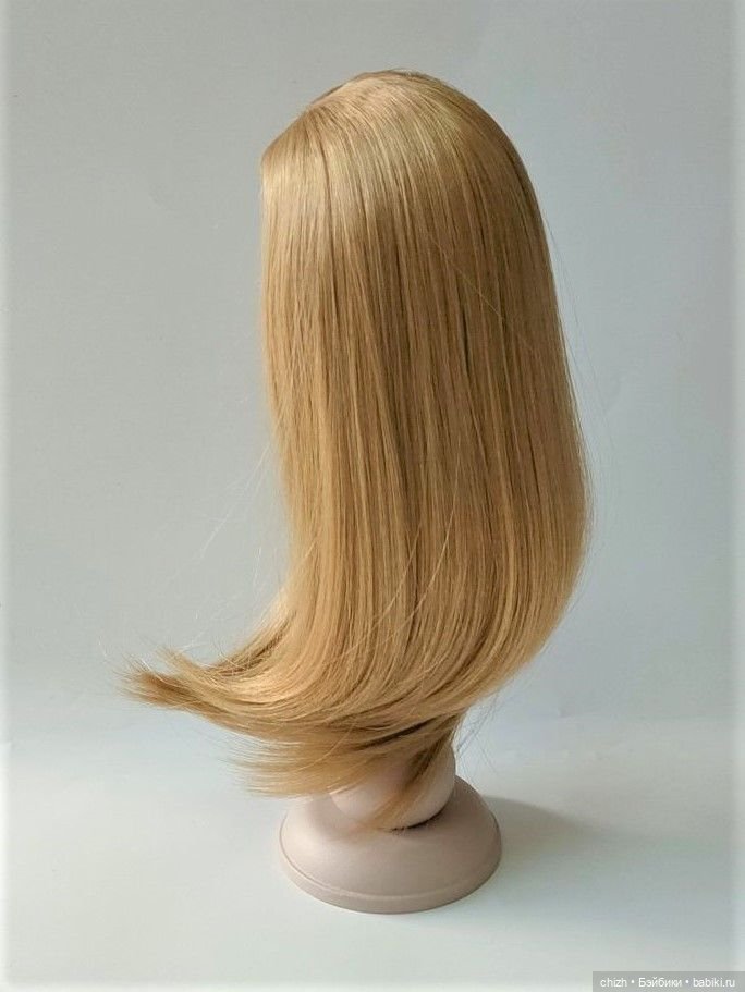 Парик для кукол прямые волосы, обхват волос 27см, цв.пшеничный (24) П-44