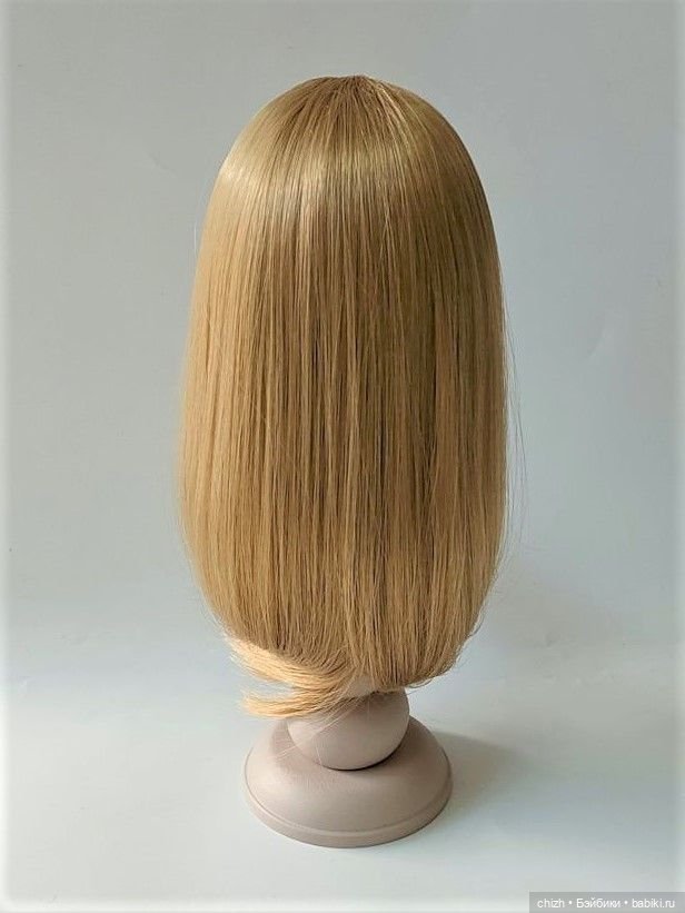 Парик для кукол прямые волосы, обхват волос 27см, цв.пшеничный (24) П-44 (фото 2)