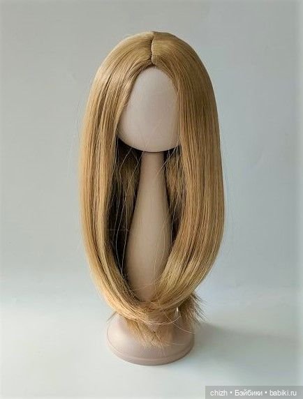 Парик для кукол прямые волосы, обхват волос 27см, цв.пшеничный (24) П-44 (фото 3)