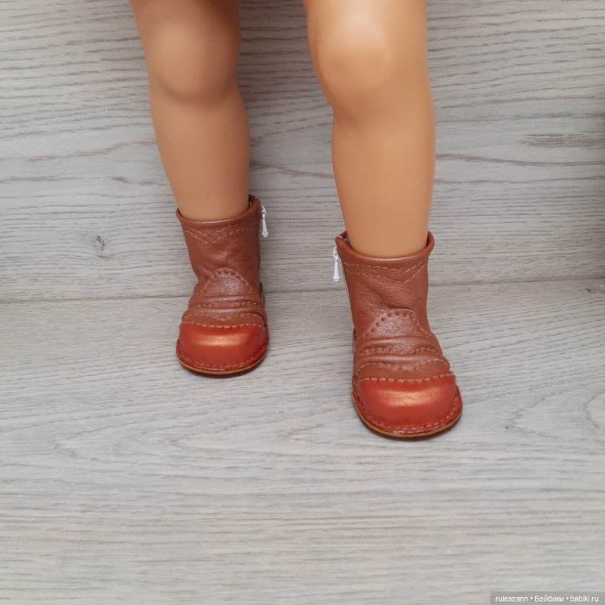 Полусапожки из натуральной кожи для Готц 48-50 см (фото 2)