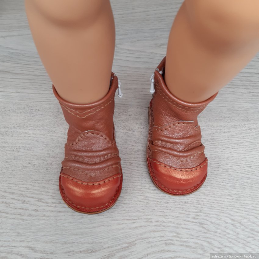 Полусапожки из натуральной кожи для Готц 48-50 см (фото 4)