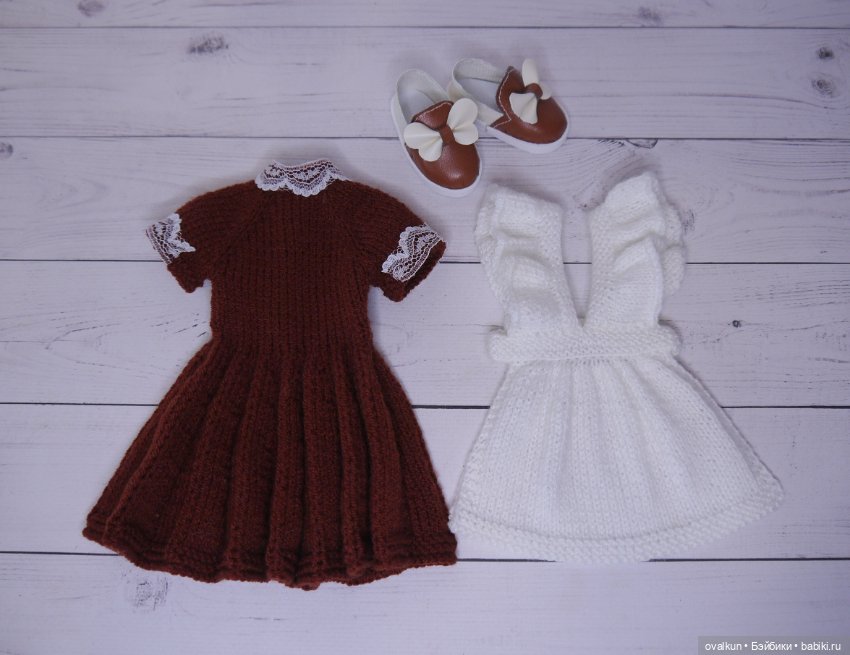 Школьное платье с коротким рукавом и туфли для куклы Paola Reina 32-34 см (фото 7)