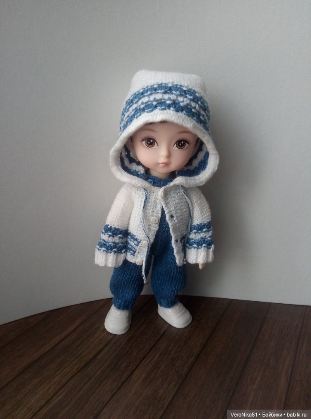 Вязаные вещи на кукол 15-16 см для Laty Yellow, Pukifee, Baboliy и подобных (фото 2)