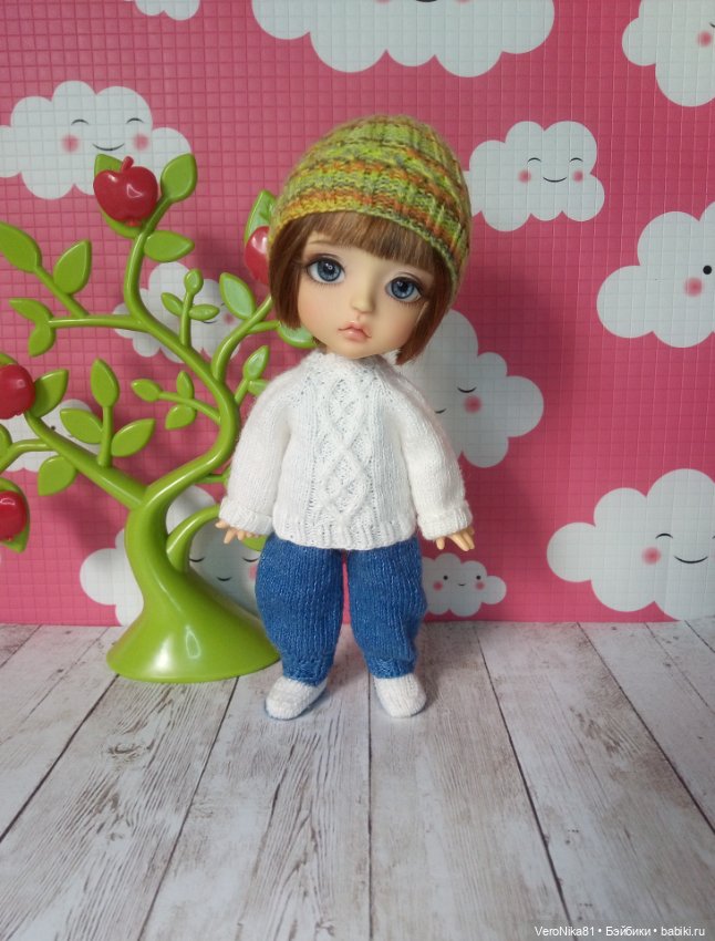 Вязаные вещи на кукол 15-16 см для Laty Yellow, Pukifee, Baboliy и подобных (фото 3)