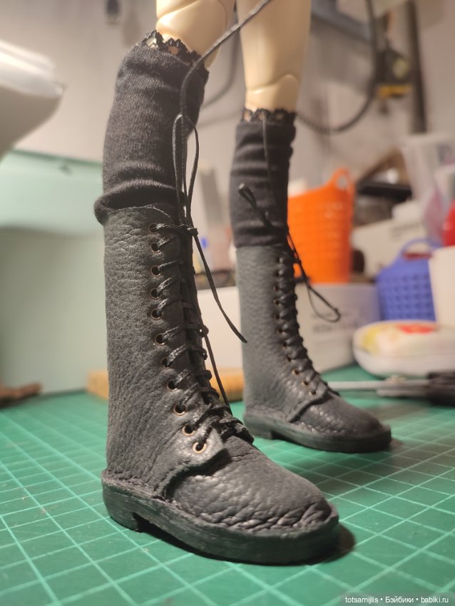 Ботинки высокие 5,5 — Обувь для BJD (фото 5)